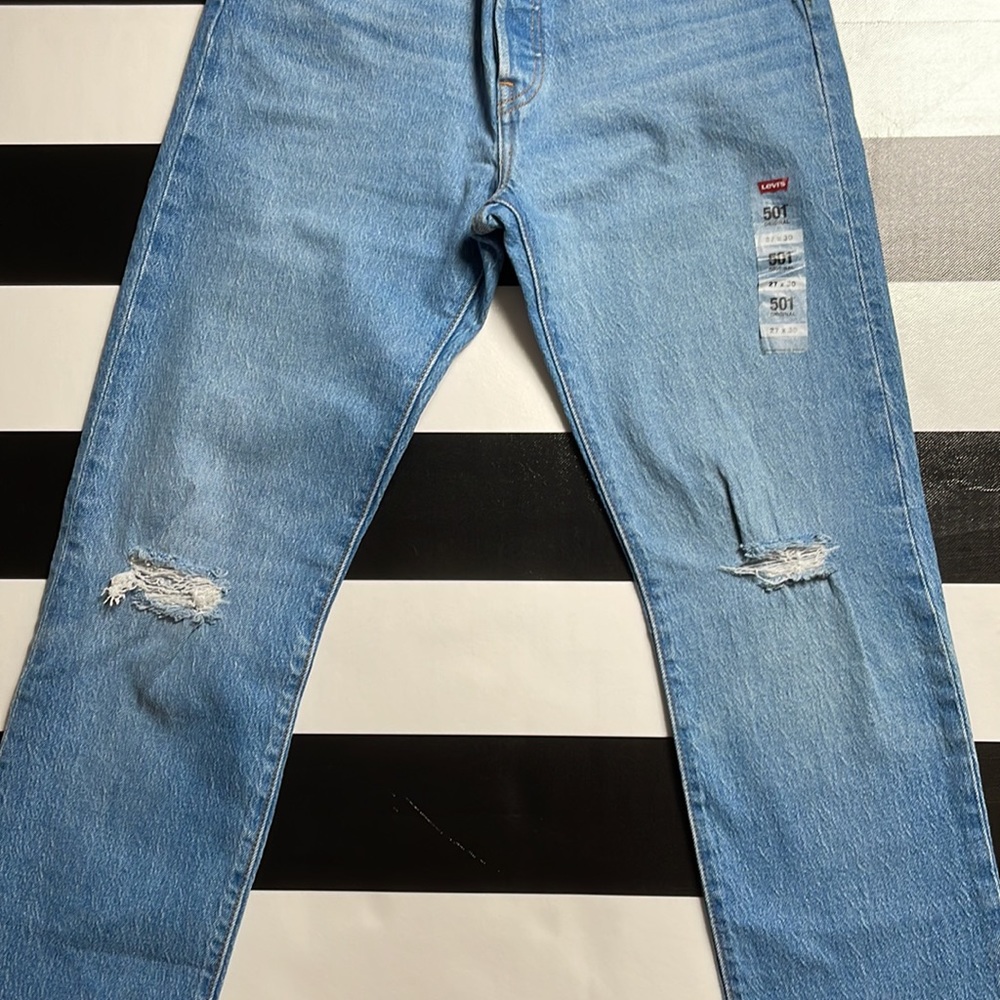 LEVIS 501 ORIGINAL FIT STRETCH RIPPED - Picture 4 of 7